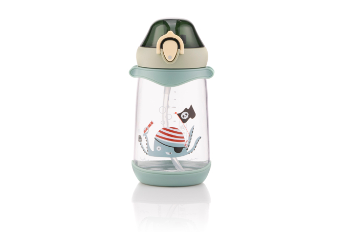 Ardesto Bottle for kids Octopus, 500ml, plastic, green