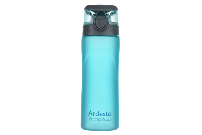 Пляшка для води Ardesto, 600мл, пластик, блакитний