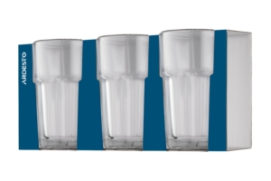 Набор стаканов высоких Ardesto Salerno, 360мл, 3шт, стекло, прозрачный