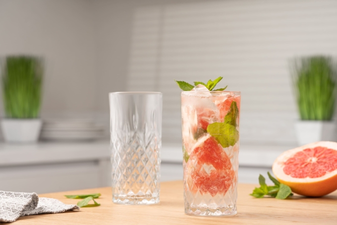 Ardesto Long glasses set Alba, 356ml, 3pcs, glass, transparent