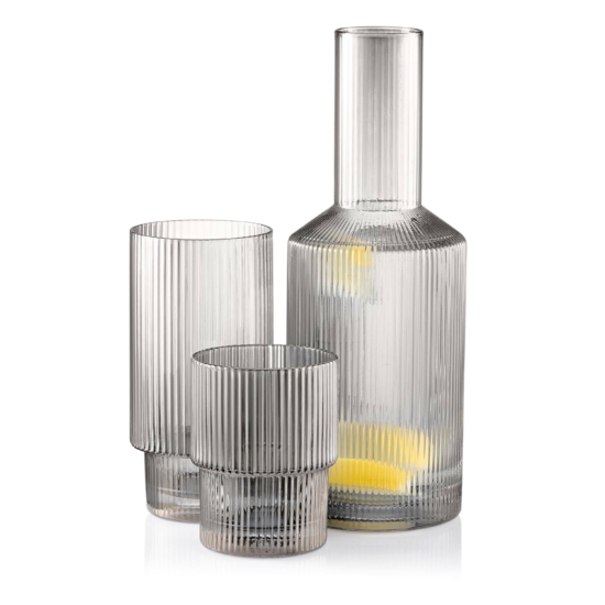 Набор стаканов высоких Ardesto Graphite, 380мл, 2шт, стекло, серый