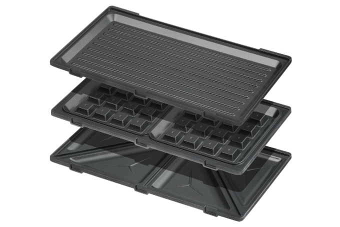 Ardesto multi-maker 700W, aluminum, set-3 plates, device body-plastic, black