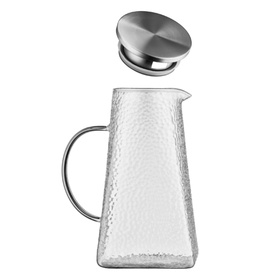 Ardesto Pitcher with lid, 1500ml, borosilicate glass, stainless steel, transparent