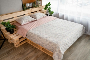 Ardesto Bedding set 1.5 Gloria, sateen, duvet cover160x220cm, sheet 160x220cm, pillowcases (2) 50x70cm, 100% cotton, azulejo pink