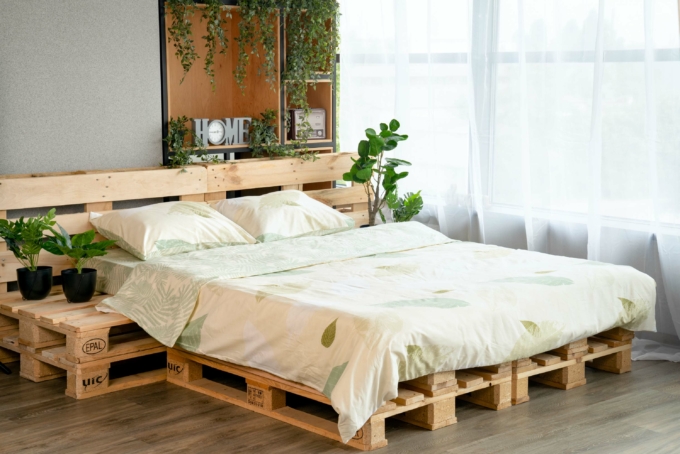 Ardesto Bedding set 1.5 Gloria, sateen, duvet cover160x220cm, sheet 160x220cm, pillowcases (2) 50x70cm, 100% cotton, leaves green