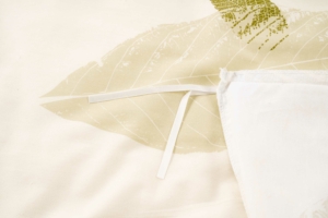 Ardesto Bedding set 1.5 Gloria, sateen, duvet cover160x220cm, sheet 160x220cm, pillowcases (2) 50x70cm, 100% cotton, leaves green