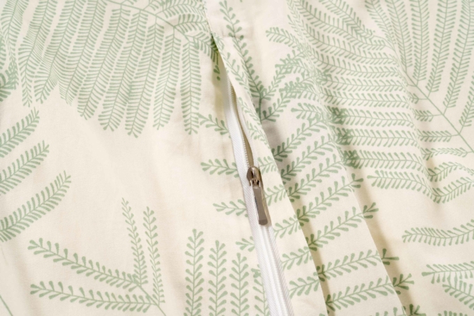 Ardesto Bedding set 1.5 Gloria, sateen, duvet cover160x220cm, sheet 160x220cm, pillowcases (2) 50x70cm, 100% cotton, leaves green