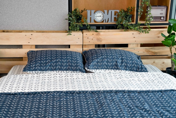 Double Bedding Set ARDESTO Gloria, geo navy ART2022DB