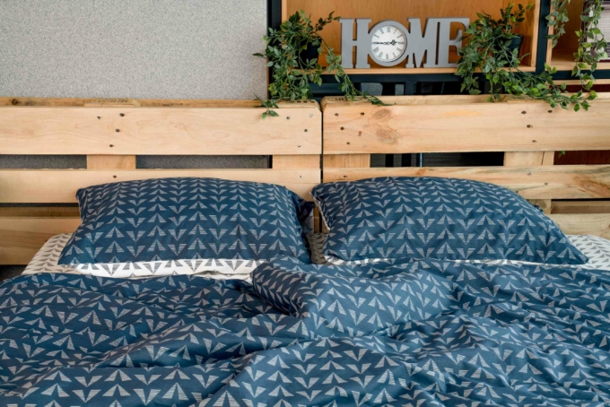 Double Bedding Set ARDESTO Gloria, geo navy ART2022DB