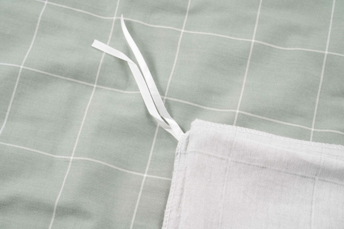 ARDESTO Bedding set 2.0 Gloria, sateen, duvet cover 200x220cm, sheet 230x240cm, pillowcases (2) 50x70cm, 100% cotton, checks green