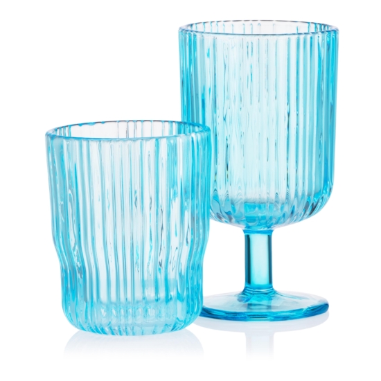 Ardesto Low glasses set, 300ml, 2pcs, glass, blue