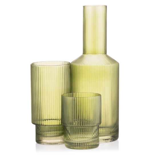 Ardesto Long glasses set, 380ml, 2pcs, glass, green