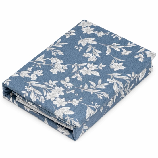 Ardesto Bedding set 1.5 Gloria, sateen, duvet cover160x220cm, bed sheet 160x220cm, pillowcases (2) 50x70cm, 100% cotton, flowers blue