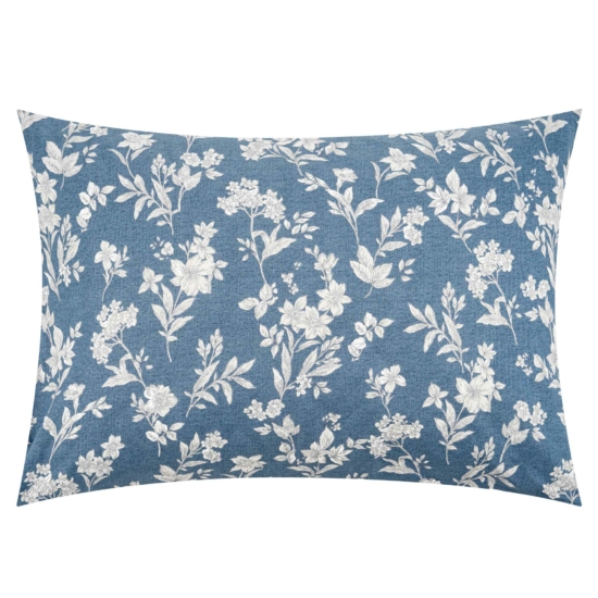 Ardesto Bedding set 1.5 Gloria, sateen, duvet cover160x220cm, bed sheet 160x220cm, pillowcases (2) 50x70cm, 100% cotton, flowers blue