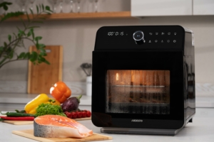 Мультипіч Ardesto, 2250Вт, об’єм-15л, сенсорне керування, функція приготування на пару, 40-220°C, метал/пластик, біло-чорний