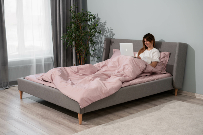 КПБ 1.5сп Ardesto Mix&Match, підковдра 160х220см, простирадло 180х240см, наволочки (2) 50х70см, 100% бавовна, сатин, рожевий світлий