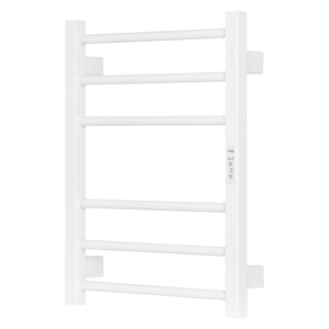 Полотенцесушитель Ardesto электрический Square-TR K, 570х430х80мм, таймер-регулятор, сталь, белый матовый