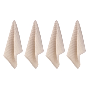 Ardesto Kitchen towel set Pique 30x30cm, 4pcs, 100% cotton, milk