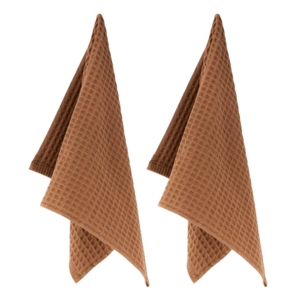 Ardesto Kitchen towel set Pique 40x60cm, 2pcs, 100% cotton, brown