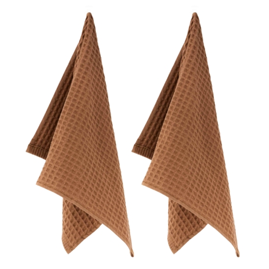 Ardesto Kitchen towel set Pique 40x60cm, 2pcs, 100% cotton, brown
