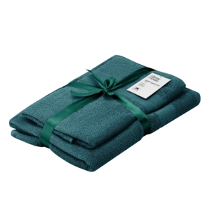 Terry towel set ARDESTO Essence 50х90cm, 70х140cm, 2pcs, 100% cotton, emerald