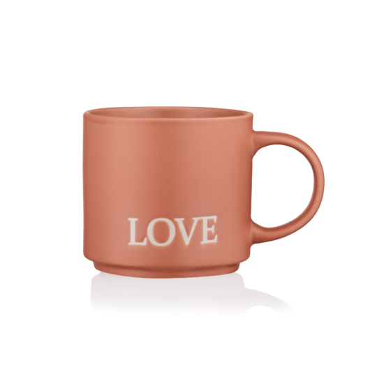 Ardesto Mug Love, 420ml, ceramic, orange