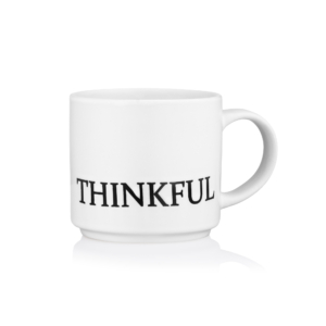 Ardesto Mug Thinkful, 420ml, ceramic, white