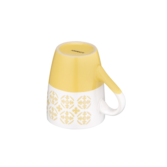 Чашка Ardesto Ornament, 320мл, кераміка, жовто-білий