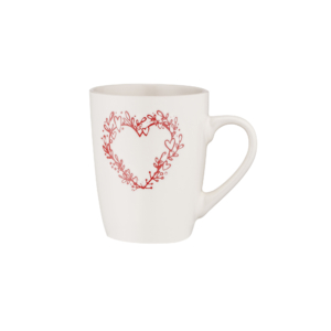 Чашка Ardesto Heart, 320мл, кераміка, білий