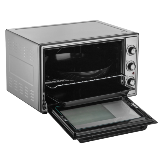 Electric oven ARDESTO, 60L, 2000W, mech., convection, double glass, rotisserie, grey