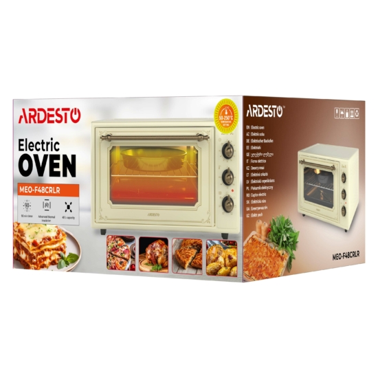 Electric oven ARDESTO Line-R, 48L, 1600W, mech., convection, cream