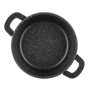 Ardesto Casserole with glass lid Gemini Anzio, 1.8l, aluminium, black