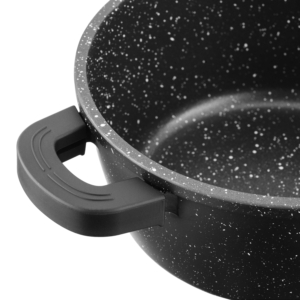 Ardesto Casserole with glass lid Gemini Anzio, 1.8l, aluminium, black