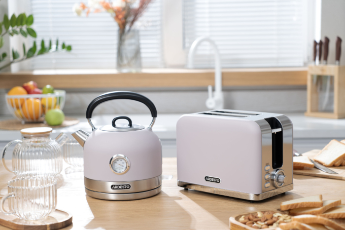 Ardesto toaster Lilac Dream, 800W, metal, 2 slots, purple+silver