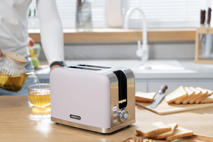 Ardesto toaster Lilac Dream, 800W, metal, 2 slots, purple+silver