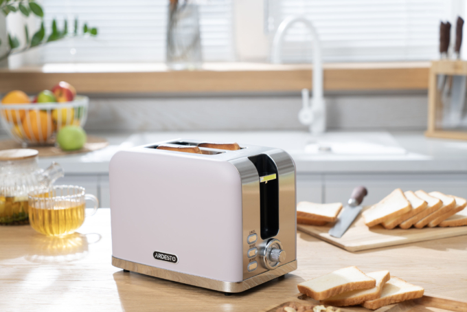 Ardesto toaster Lilac Dream, 800W, metal, 2 slots, purple+silver