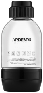 Бутылка для сифону Ardesto 0,6л, пластик, прозрачный