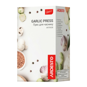 Ardesto Garlic press Gemini, 12cm, stainless steel steel, plastic, black