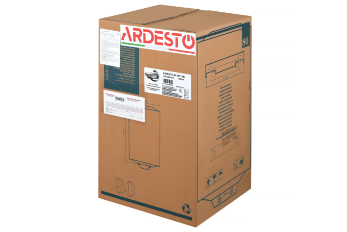 Electric water heater. ARDESTO NEU NTS 80 V 1.5K EU2 round, 80l, 1.5kW, mechanical control, C, Italy, white