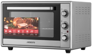Electric oven ARDESTO, 60L, 2000W, mech., convection, double glass, rotisserie, grey