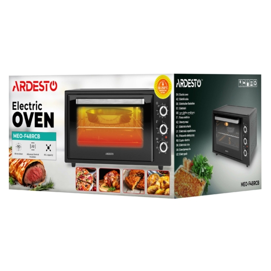 Electric oven ARDESTO, 48L, 1600W, mech., convection, rotisserie, black