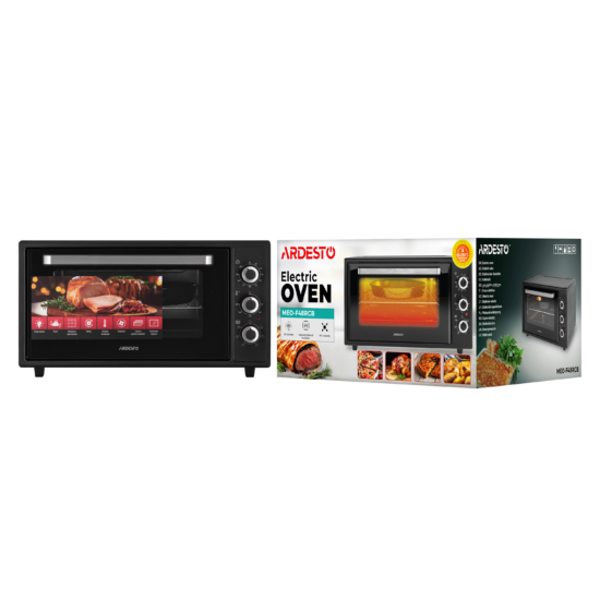 Electric oven ARDESTO, 48L, 1600W, mech., convection, rotisserie, black