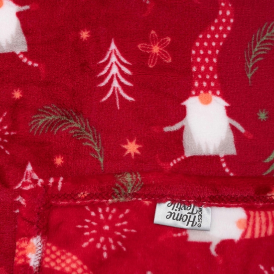 Плед Ardesto Christmas Flannel, 160х200см, 100% полиэстер, гномы