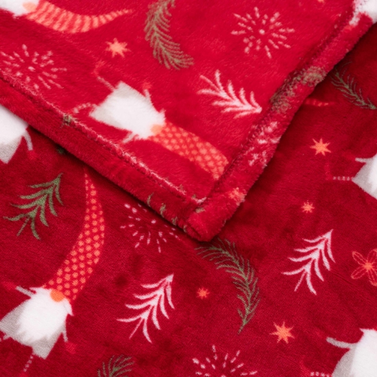Плед Ardesto Christmas Flannel, 160х200см, 100% полиэстер, гномы