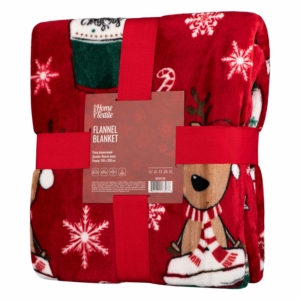 Плед Ardesto Christmas  Flannel 160х200см, 100% полиэстер, веселые олени