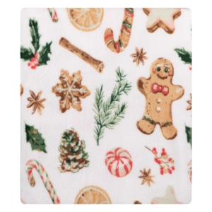 Плед Ardesto Christmas Flannel 160х200см, 100% полиэстер, имбирные пряники