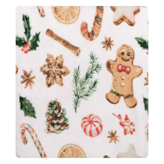 Плед Ardesto Christmas Flannel 160х200см, 100% полиэстер, имбирные пряники