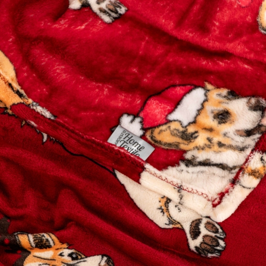 Плед Ardesto Christmas Flannel 160х200см, 100% поліестер, різдвяні коргі