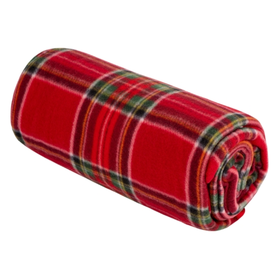Плед Ardesto Christmas Fleece 130×160см, 100% поліестер, клітинка, червоний