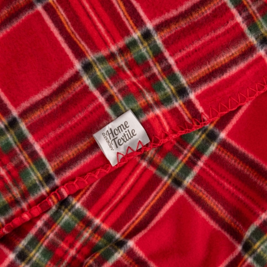 Плед Ardesto Christmas Fleece 130×160см, 100% поліестер, клітинка, червоний